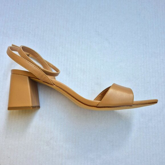 A New Day Women's Tan Shannon 2.8"  Strap Heel Open Toe Dress Shoes Size 11 - Picture 7 of 8